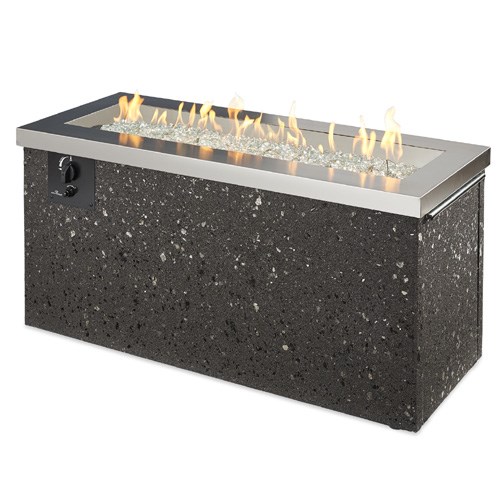 View Stainless Steel Key Largo Linear Gas Fire Pit Table
