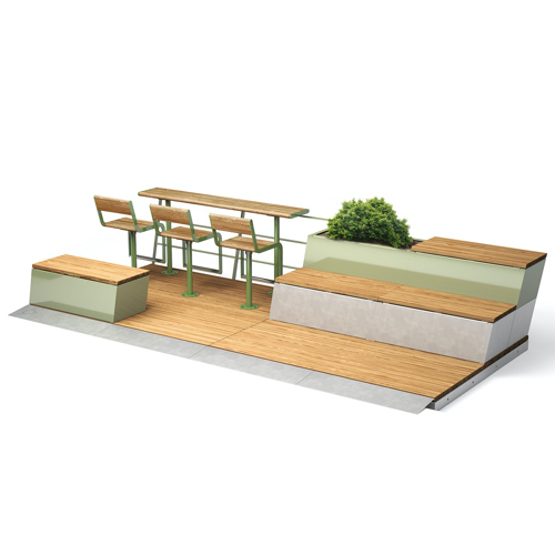 CAD Drawings BIM Models Vestre Parklets 2.0 Café