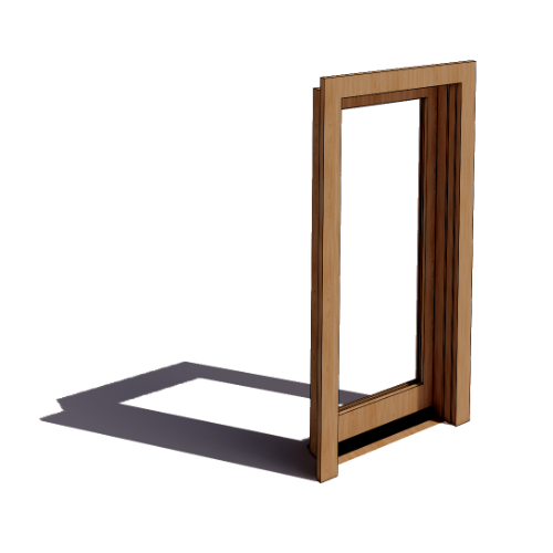 CAD Drawings BIM Models Reilly Architectural In-Swing Wood Door: Single Panel