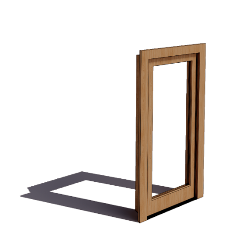 View Out-Swing Wood Door: Single Panel