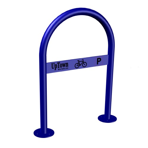 CAD Drawings BIM Models Greenspoke (850050) Single Arch Rack, with Graphics Bar, Surface Mount