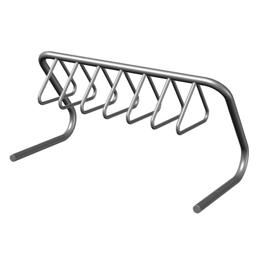 CAD Drawings BIM Models Greenspoke (853007) Triangle Loop Rack, 7-Loops, Surface Mount 