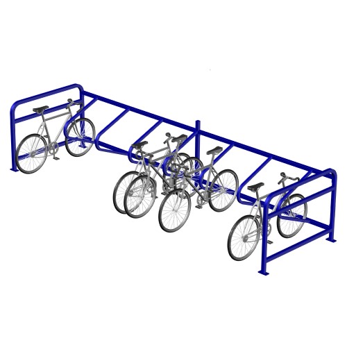 CAD Drawings BIM Models Greenspoke (854000 & 854000-1A) Bike Stall, Single & Double, 14-Bike & 28-Bike, Surface Mount 