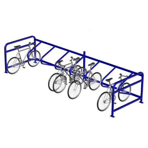 CAD Drawings BIM Models Greenspoke (854000 & 854000-1A) Bike Stall, Single & Double, 14-Bike & 28-Bike, Surface Mount