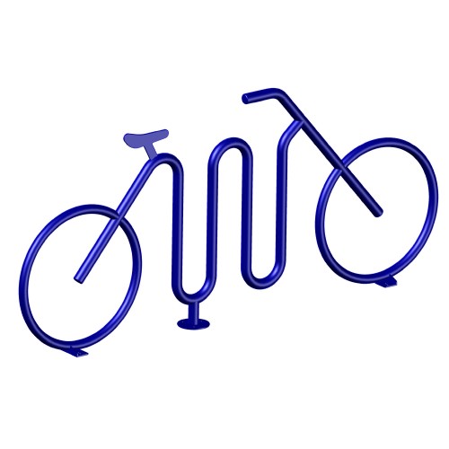 CAD Drawings Greenspoke (851115) Accordion Bike Shaped Rack, 5-Bike, Surface Mount