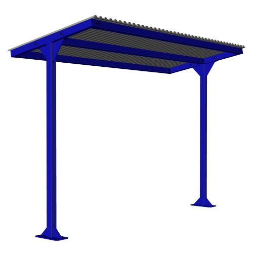 CAD Drawings Greenspoke (855020) Bike Shelter, 2-Post, 11' Long, Surface Mount