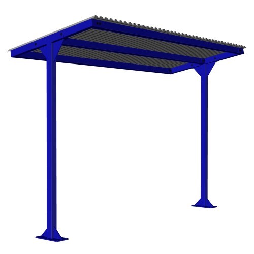 View (855020) Bike Shelter, 2-Post, 11' Long, Surface Mount 