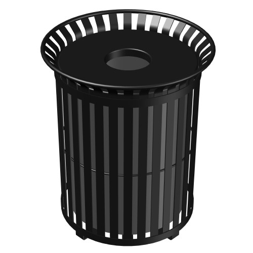 CAD Drawings Knill Site Furnishings (223-32) Litter Receptacle, 32 Gallon, Flared Top, Surface Mount 