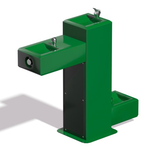 CAD Drawings Knill Site Furnishings (350020) Drinking Fountain, Triple Basin (Standard, Accessible and Dog)