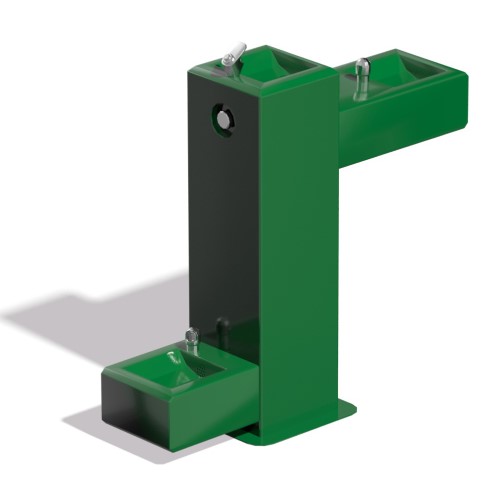 CAD Drawings Knill Site Furnishings (350020) Drinking Fountain, Triple Basin (Standard, Accessible and Dog)