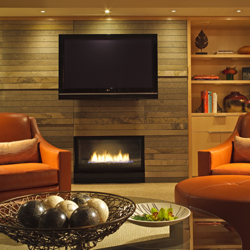 CAD Drawings BIM Models Montigo Fireplaces Custom 4' Single Sided - C-VIEW (C420) Commercial Gas Fireplace