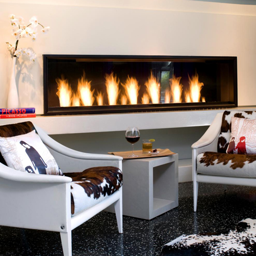 CAD Drawings BIM Models Montigo Fireplaces Custom 4' Single Sided - C-VIEW (C420) Commercial Gas Fireplace