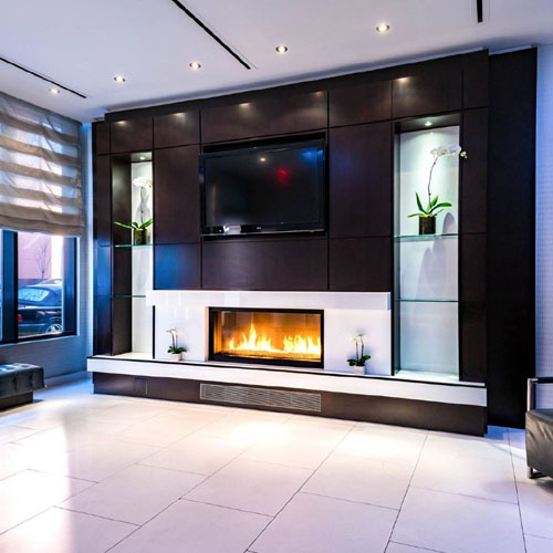 CAD Drawings BIM Models Montigo Fireplaces Custom 4' Single Sided - C-VIEW (C420) Commercial Gas Fireplace