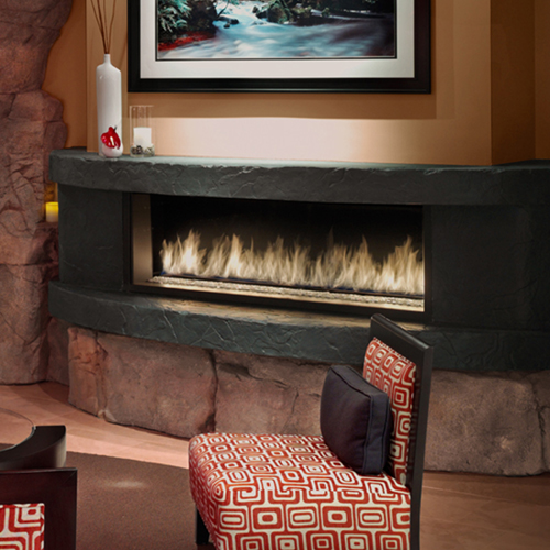 CAD Drawings BIM Models Montigo Fireplaces Custom 5' Single Sided - C-VIEW (C520) Commercial Gas Fireplace