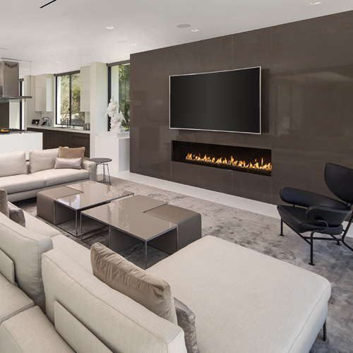 CAD Drawings BIM Models Montigo Fireplaces Custom 9' Single Sided - C-VIEW (C920) Commercial Gas Fireplace