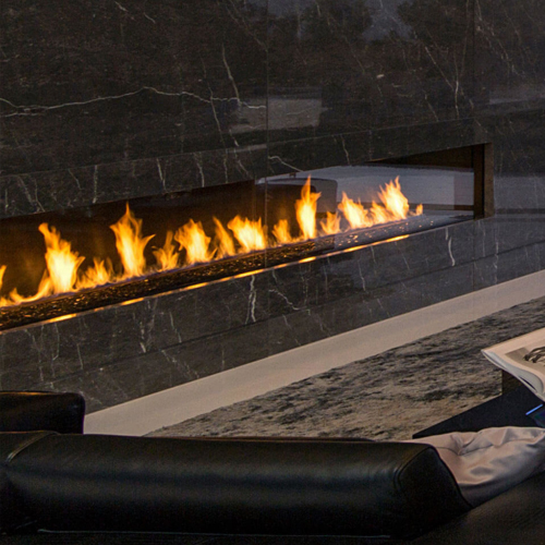 CAD Drawings BIM Models Montigo Fireplaces Custom 14' Single Sided - C-VIEW (C1420) Commercial Gas Fireplace