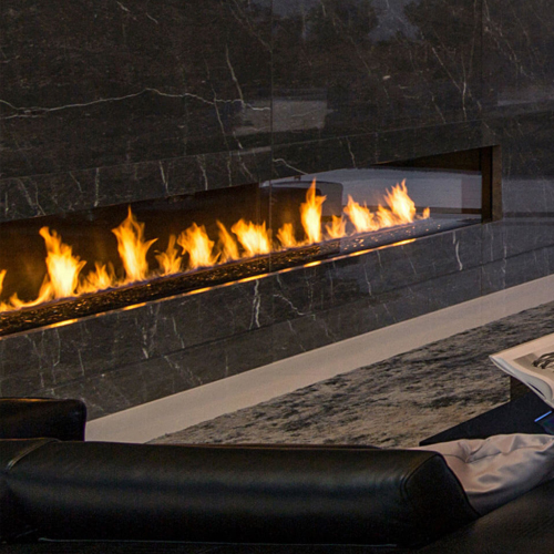 CAD Drawings BIM Models Montigo Fireplaces Custom 14' Single Sided - C-VIEW (C1420) Commercial Gas Fireplace
