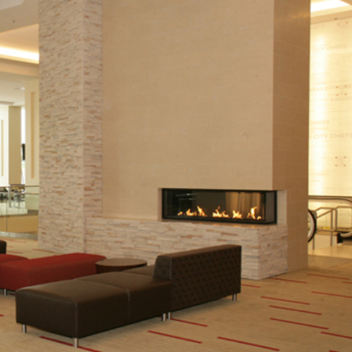 CAD Drawings BIM Models Montigo Fireplaces Custom 5' Corner - C-VIEW (C520CL/CR) Commercial Gas Fireplace