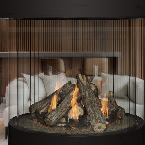 View Custom Round - CR4 Series (CR4-436) Commercial Gas Fireplace
