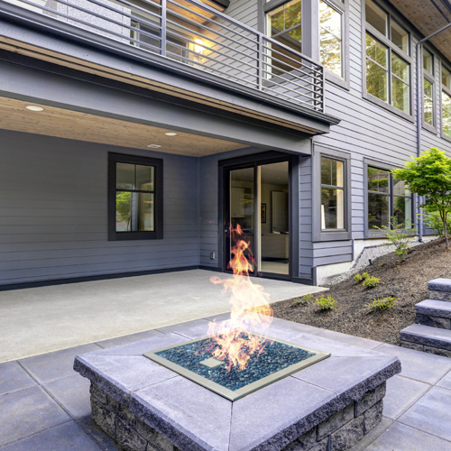 CAD Drawings BIM Models Montigo Fireplaces Custom 2' Square Firepit - CFPO-S Series (CFPO-S2) Commercial Gas Fireplace