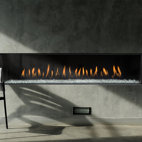 CAD Drawings BIM Models Montigo Fireplaces Custom 5' Single Sided - PRODIGY Series (PC5) Light Commercial Gas Fireplace