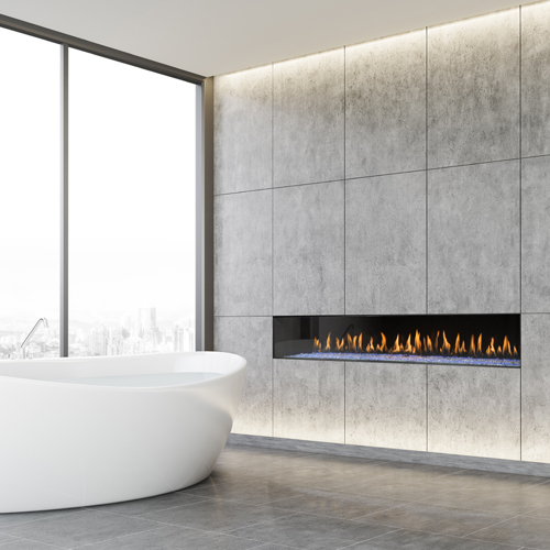 CAD Drawings BIM Models Montigo Fireplaces Custom 6' Single Sided - PRODIGY Series (PC6) Light Commercial Gas Fireplace