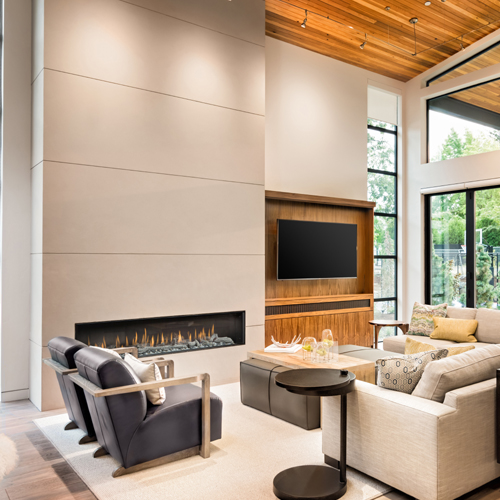 CAD Drawings BIM Models Montigo Fireplaces Custom 7' Single Sided - PRODIGY Series (PC7) Light Commercial Gas Fireplace