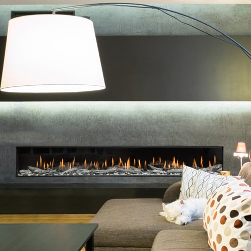 CAD Drawings BIM Models Montigo Fireplaces Custom 8' Single Sided - PRODIGY Series (PC8) Light Commercial Gas Fireplace