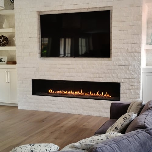CAD Drawings BIM Models Montigo Fireplaces 8' Single Sided - EXEMPLAR Series (R820) Luxury Residential Gas Fireplace