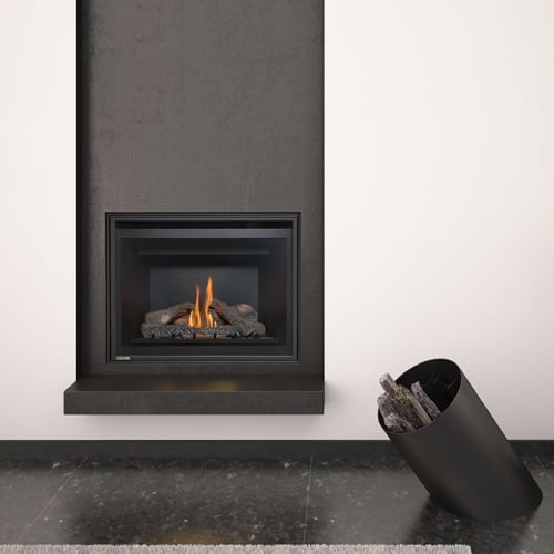 CAD Drawings BIM Models Montigo Fireplaces 34" Single Sided - DIVINE Series (H34DF) Residential Gas Fireplace