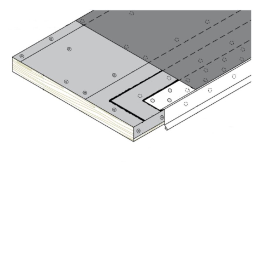 CAD Drawings BIM Models CertainTeed Commercial Roofing Low Slope Roofing Details CT-01 Edge Flashing