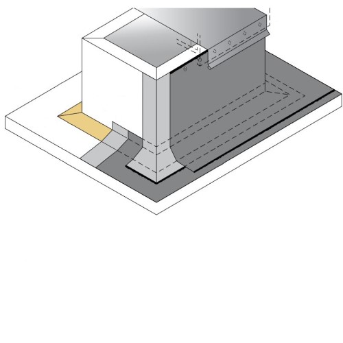 CAD Drawings BIM Models CertainTeed Commercial Roofing CT-04 Curb Equipment Flashing