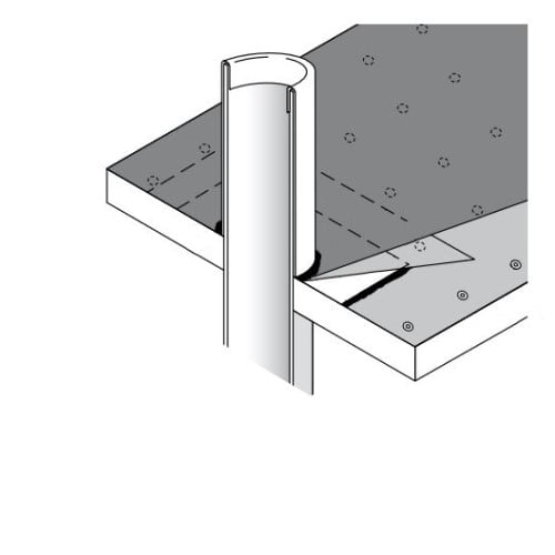 CAD Drawings BIM Models CertainTeed Commercial Roofing CT-13 Pipe Flashing - Lead or Sheet Metal