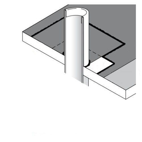 View CT-13A Pipe Flashing - Lead or Sheet Metal - Surface Mounted (Retrofit)