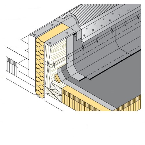 CAD Drawings BIM Models CertainTeed Commercial Roofing CT-19A Raised Flexible Expansion Joint Flashing