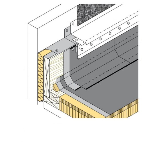 CAD Drawings BIM Models CertainTeed Commercial Roofing CT-19B Roof to Wall Expansion Joint Flashing
