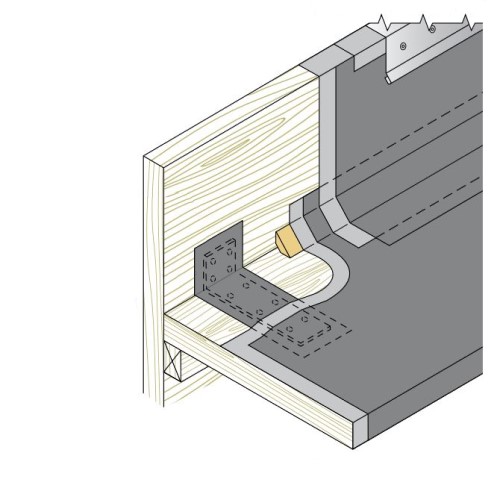 CAD Drawings BIM Models CertainTeed Commercial Roofing CT-21 Seismic Strap Flashing