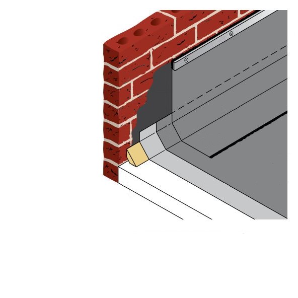 CAD Drawings BIM Models CertainTeed Commercial Roofing CT-25 Termination Bar Flashing