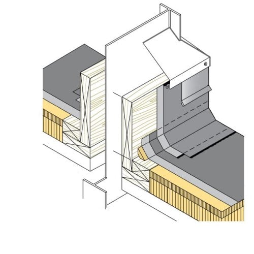 CAD Drawings BIM Models CertainTeed Commercial Roofing CT-27 Structural Member Thru Roof Deck Flashing