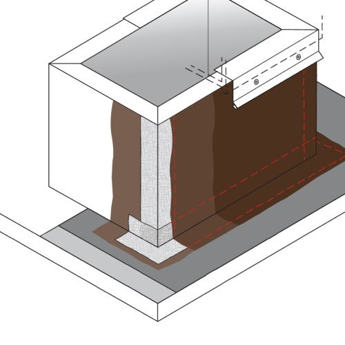 CAD Drawings BIM Models CertainTeed Commercial Roofing CTL-SF-01 Curb Equipment Flashing
