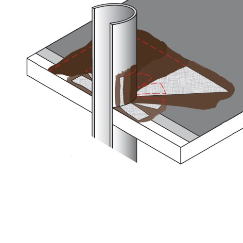 CAD Drawings BIM Models CertainTeed Commercial Roofing CTL-SF-06 Pipe Flashing