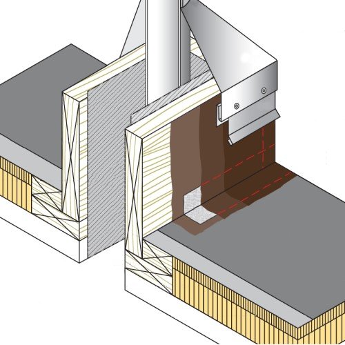 CAD Drawings BIM Models CertainTeed Commercial Roofing CTL-SF-09 Hot Pipe Flashing