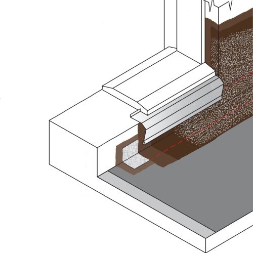 CAD Drawings BIM Models CertainTeed Commercial Roofing CTL-SF-12 Raised Door Sill Flashing
