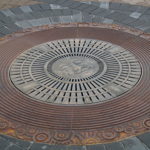 View Catch Basin Grates: Moon Face