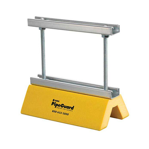 CAD Drawings BIM Models OMG Roofing Products Pipeguard: Safety Yellow Height Adjustable Strut (PGSTPE10X10HA-YW)
