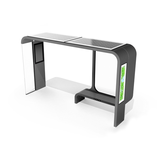 CAD Drawings EnGoPlanet  EnGo Smart Solar Bus Shelter Black