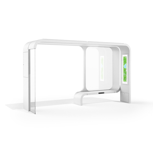 CAD Drawings EnGoPlanet EnGo Smart Solar Bus Shelter White