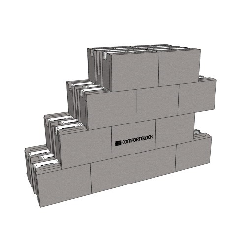 CAD Drawings BIM Models Comfort Block by Genest Concrete Comfort Block: CB-16