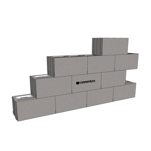 CAD Drawings BIM Models Comfort Block by Genest Concrete Comfort Block: CB-8