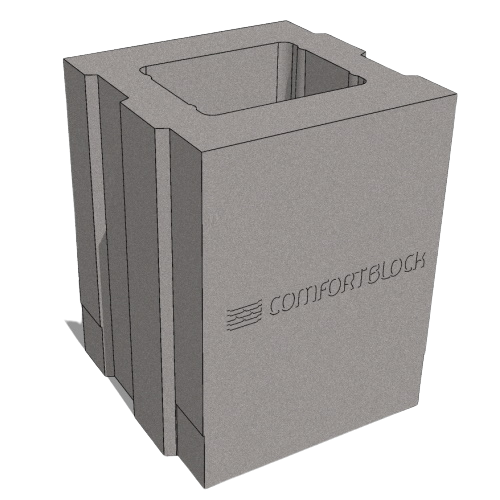 CAD Drawings BIM Models Comfort Block by Genest Concrete CB-6 Half Unit